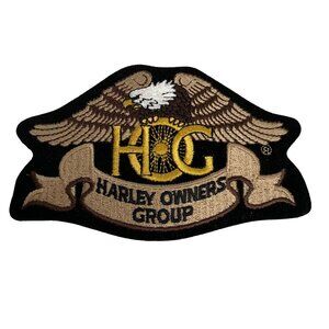 Vintage Harley Davidson Owners Group Logo HOG Eagle Iron on Patch Sew on